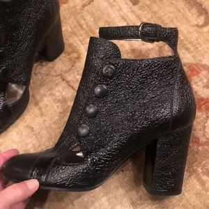 Chanel patent leather booties